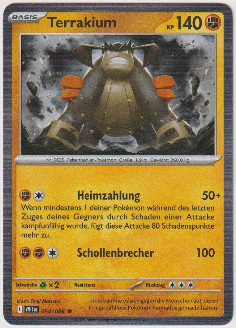 Pokemon TCG Terrakion #54/086 Rare (R) Reverse Holo Deutsch 2025 – Bild 1