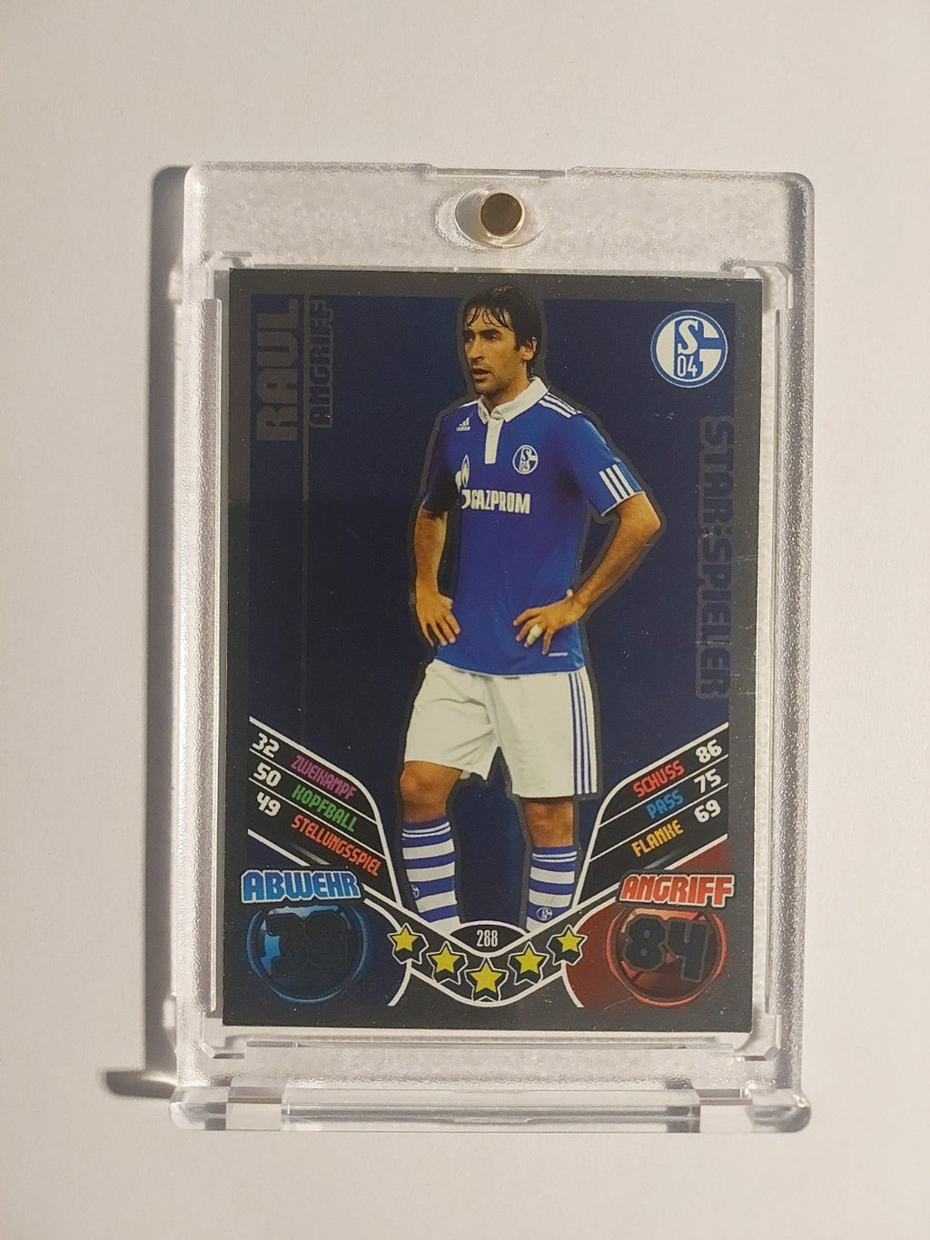 Topps Bundesliga 2014-15 Raul Schalke 04 Legend Star Spieler Chrome Parallel Hit – Bild 1