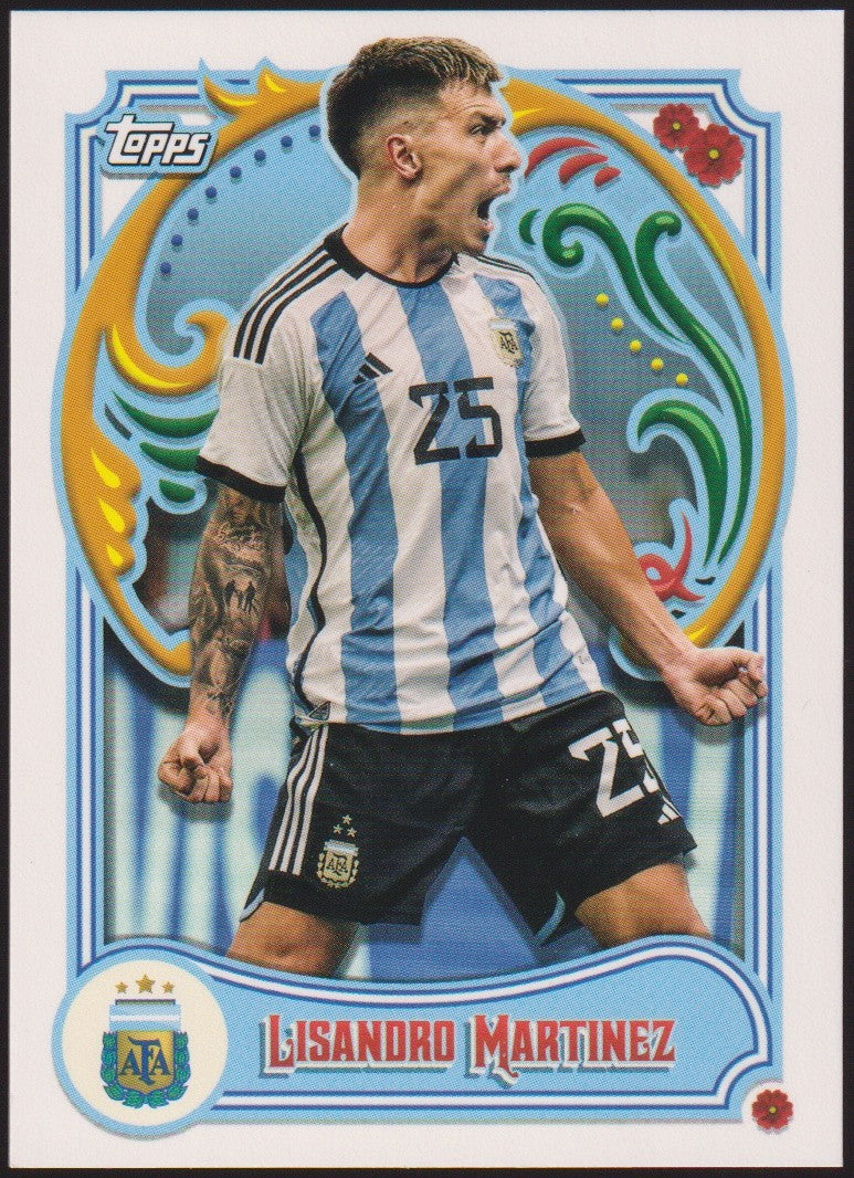 Topps 2022-23 Lisandro Martinez Argentinien Parallel Rare Nr. 25 – Bild 1