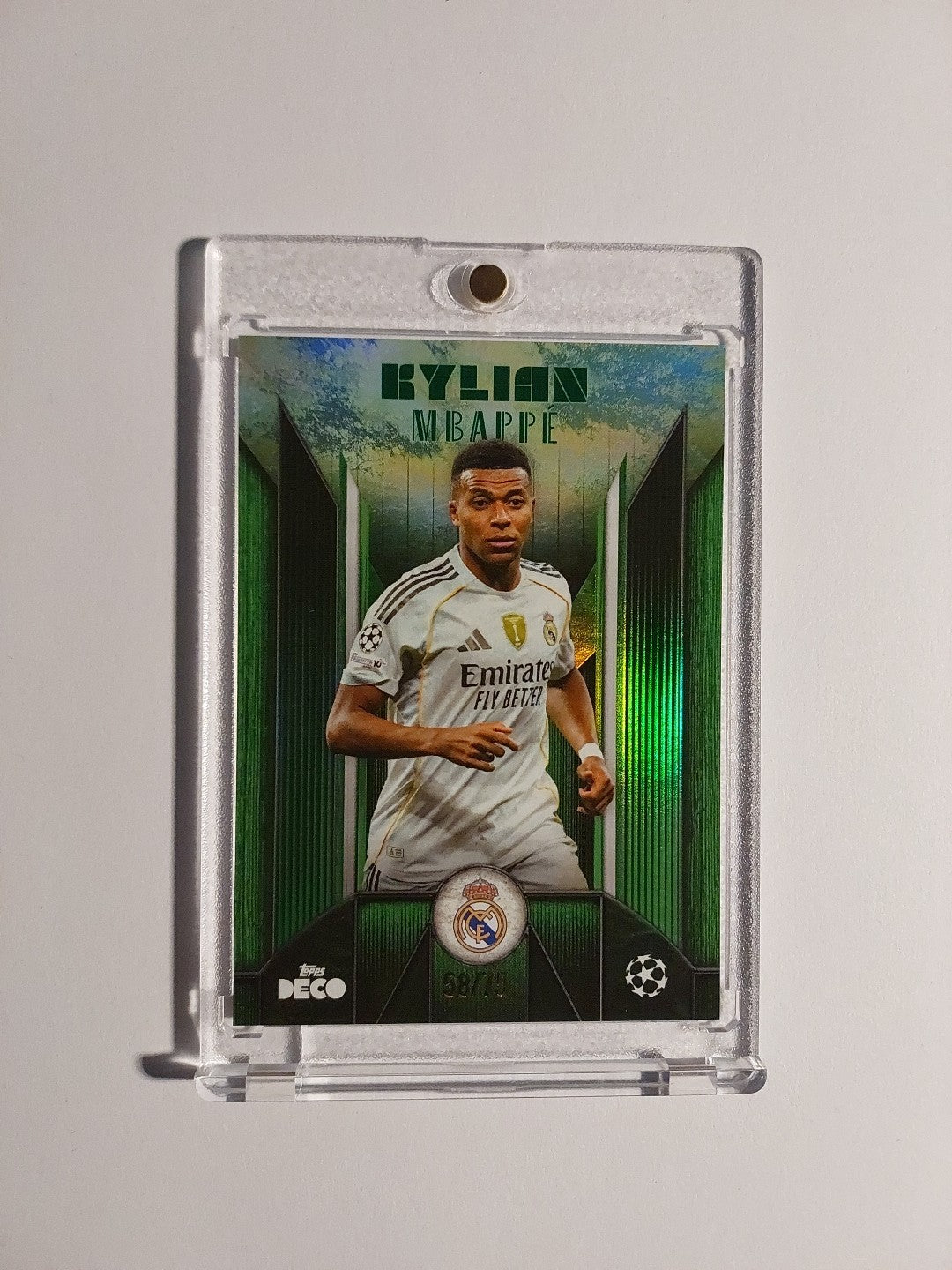 Topps UCC Deco 2025-26 Kylian Mbappé Real Madrid Parallel 58/75 Refractor Rare – Bild 1