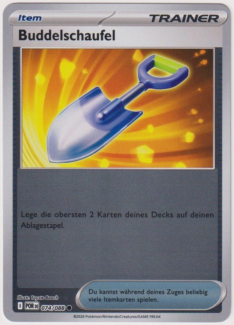 Pokemon TCG Buddelschaufel #074/088 Common (C) Reverse Holo Deutsch 2026 – Bild 1