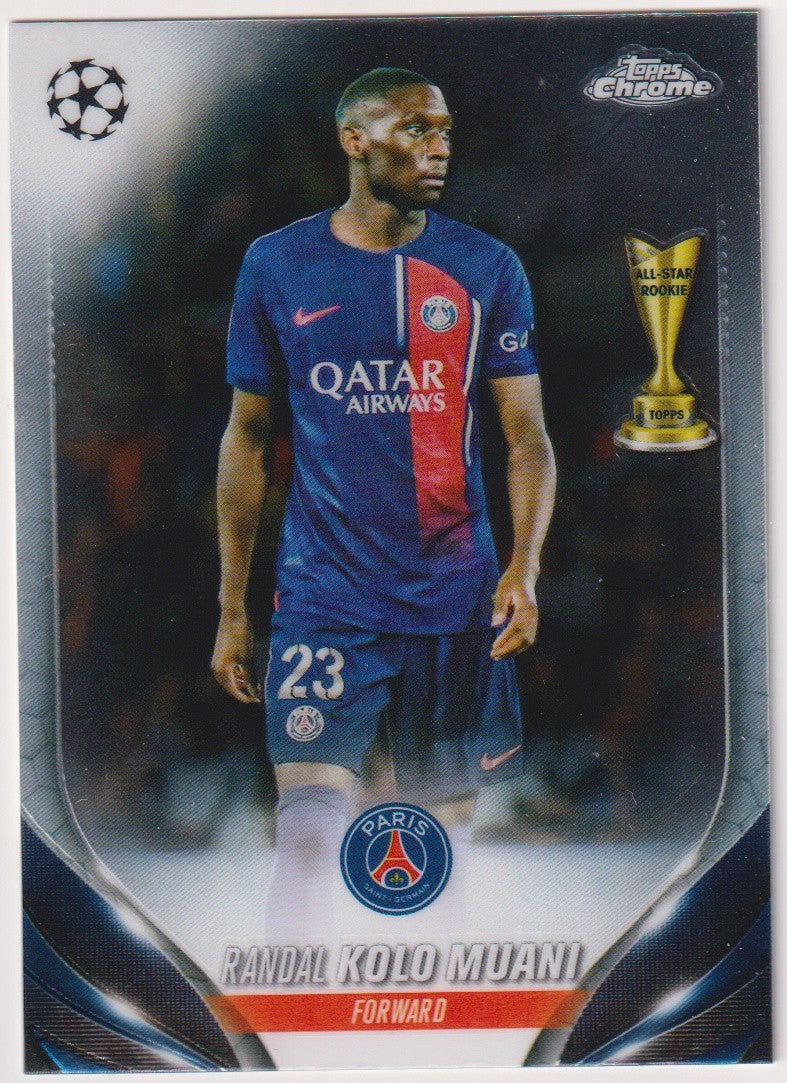 Topps Chrome 2023-24 Randal Kolo Muani Rookie Paris Saint-Germain Parallel Rare – Bild 1