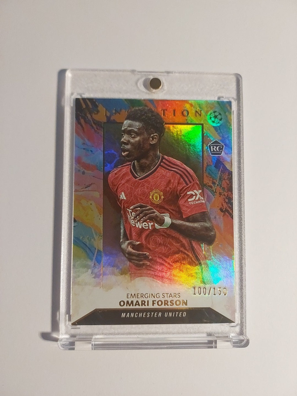 Topps Inception 2023-24 Omari Forson Manchester United Numbered 100/150 Parallel – Bild 1