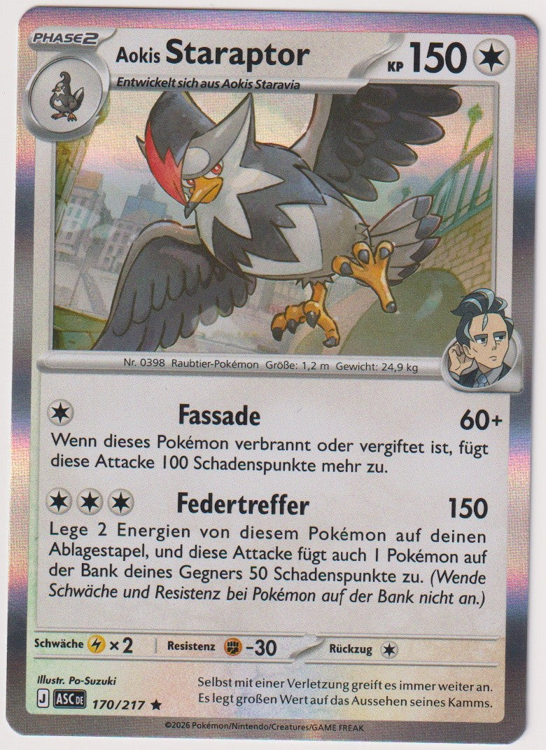 Pokemon TCG Aokis Staraptor #170/217 Rare (R) Holo Deutsch 2026 – Bild 1
