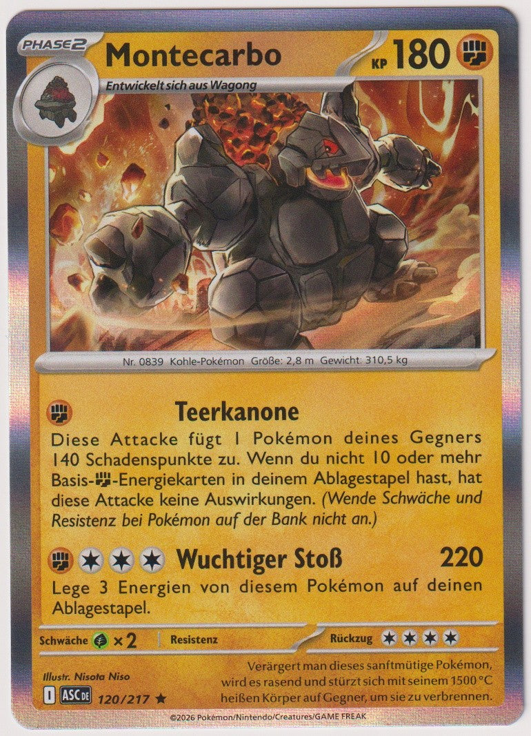 Pokemon TCG Coalossal #120/217 Rare (R) Holo Deutsch 2026 – Bild 1