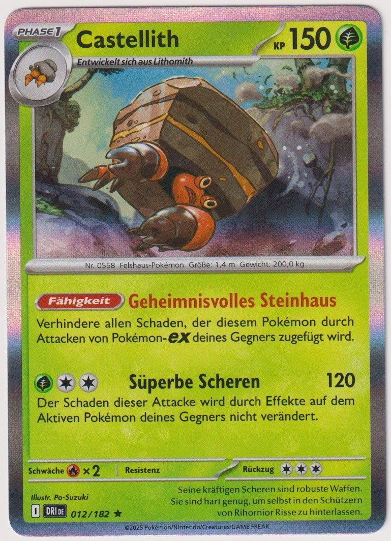 Pokemon TCG Crustle #12/182 Rare (R) Holo Deutsch 2025 – Bild 1