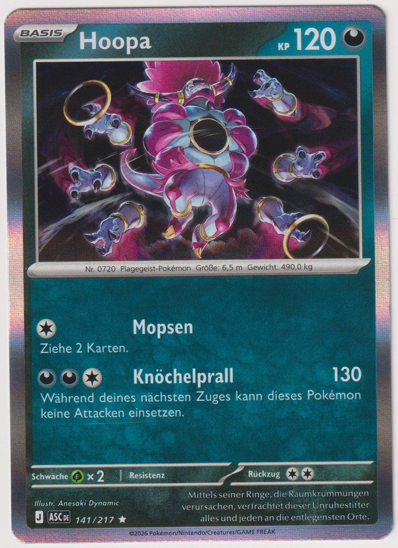Pokemon TCG Hoopa #141/217 Rare (R) Holo Deutsch 2026 – Bild 1