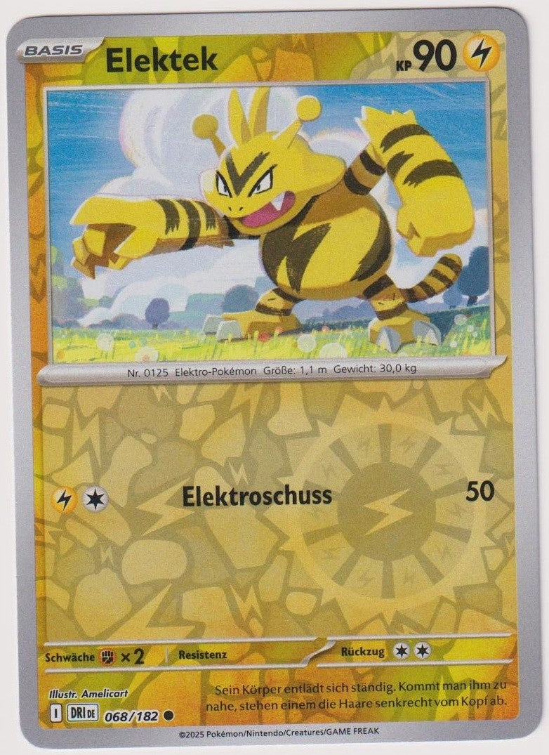 Pokemon TCG Electabuzz #68/182 Common (C) Reverse Holo Deutsch 2025 – Bild 1