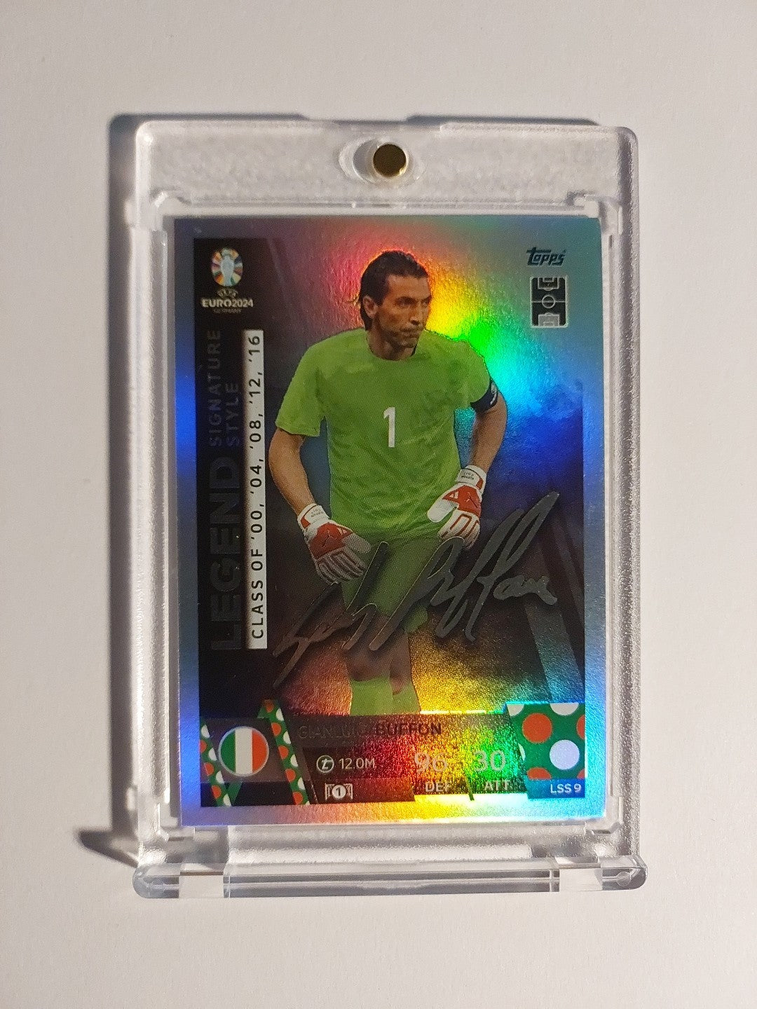 Topps Uefa Euro 2024 Gianluigi Buffon Italien Parallel Refractor Insert Rare Hit – Bild 1