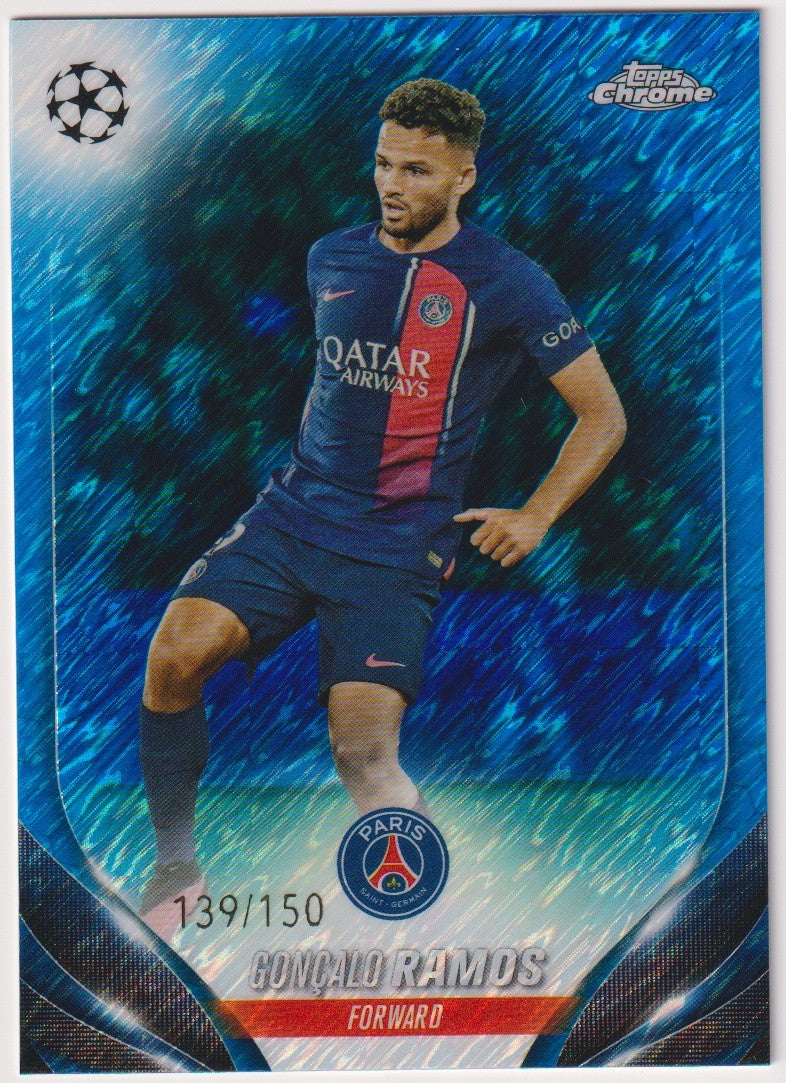 Topps Chrome 2022-23 Gonçalo Ramos Paris Saint-Germain Parallel 139/150 Rare – Bild 1