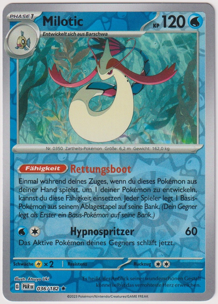 Pokemon TCG Milotic #36/182 Rare (R) Reverse Holo Deutsch 2023 – Bild 1