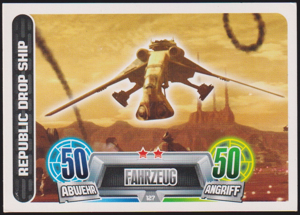 Topps Star Wars 2013 Republic Drop Ship Republik Fahrzeug TCG Rare Nr. 127 – Bild 1