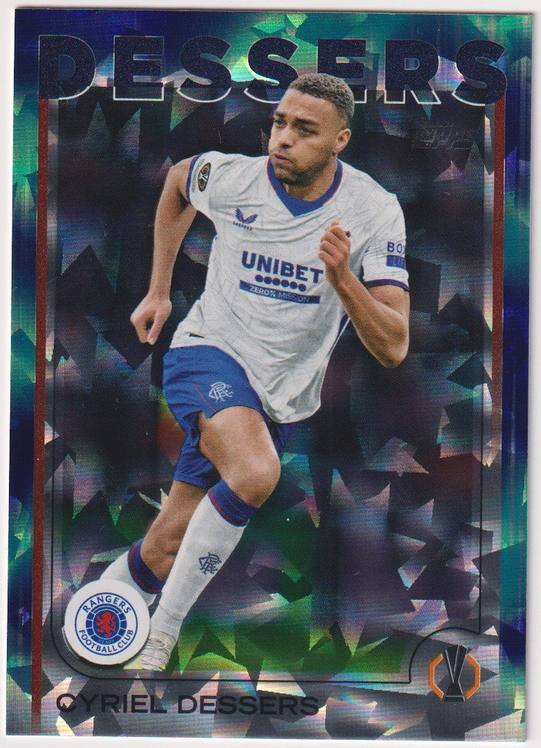 Topps 2024-25 Cyriel Dessers Rangers FC. UEFA Europa League Parallel Rare – Bild 1