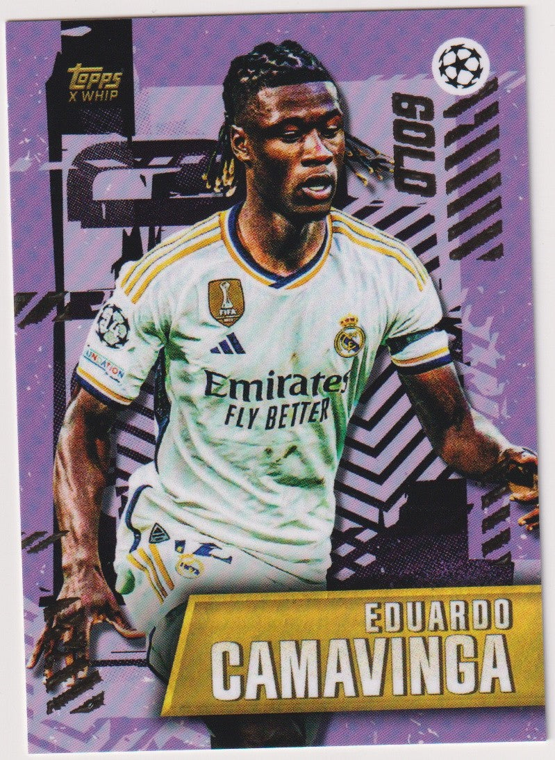 Topps Champions League Gold Eduardo Camavinga Real Madrid x Whip Parallel Rare – Bild 1