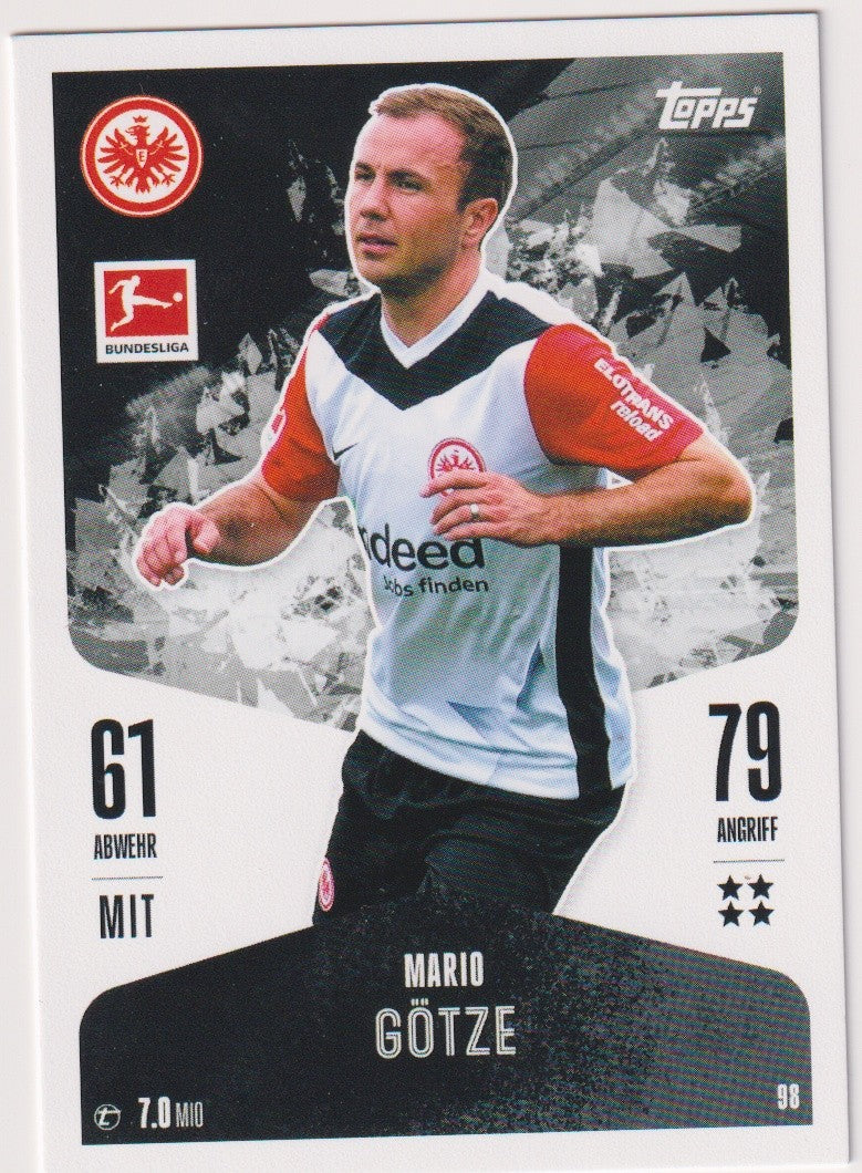 Topps Match Attax 2024-25 Mario Götze Eintracht Frankfurt Bundesliga Trading – Bild 1