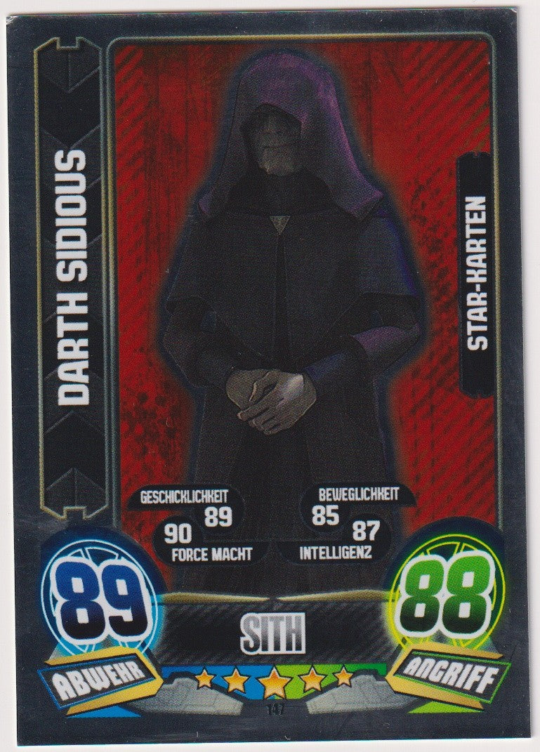 Topps Star Wars 2004 Darth Sidious Sith Separatisten TCG Rare #147 – Bild 1