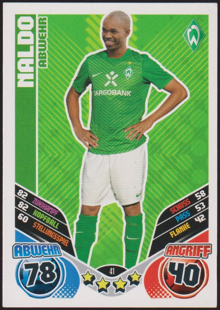 Topps MATCH ATTAX NALDO SV Werder Bremen BUNDESLIGA Parallel Rare – Bild 1