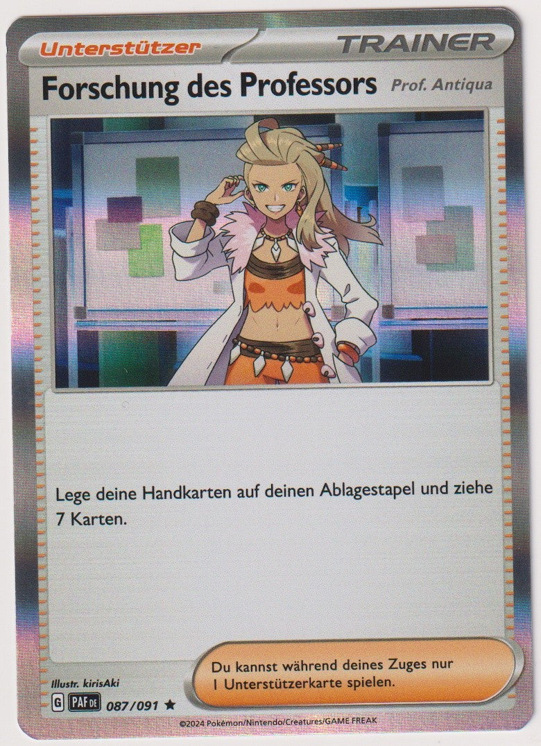 Pokemon TCG Professor Antiqua #087/091 Rare (R) Holo Deutsch 2024 – Bild 1