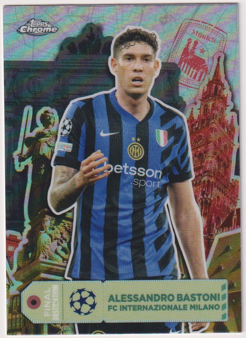 Topps Chrome 2024-25 Alessandro Bastoni FC Internazionale Milano Parallel – Bild 1