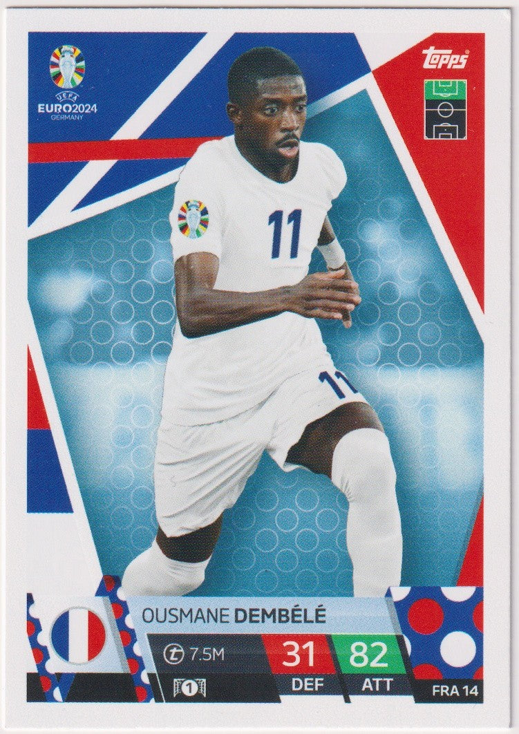 Topps Match Attax 2023-24 Ousmane Dembélé France Parallel Rare – Bild 1