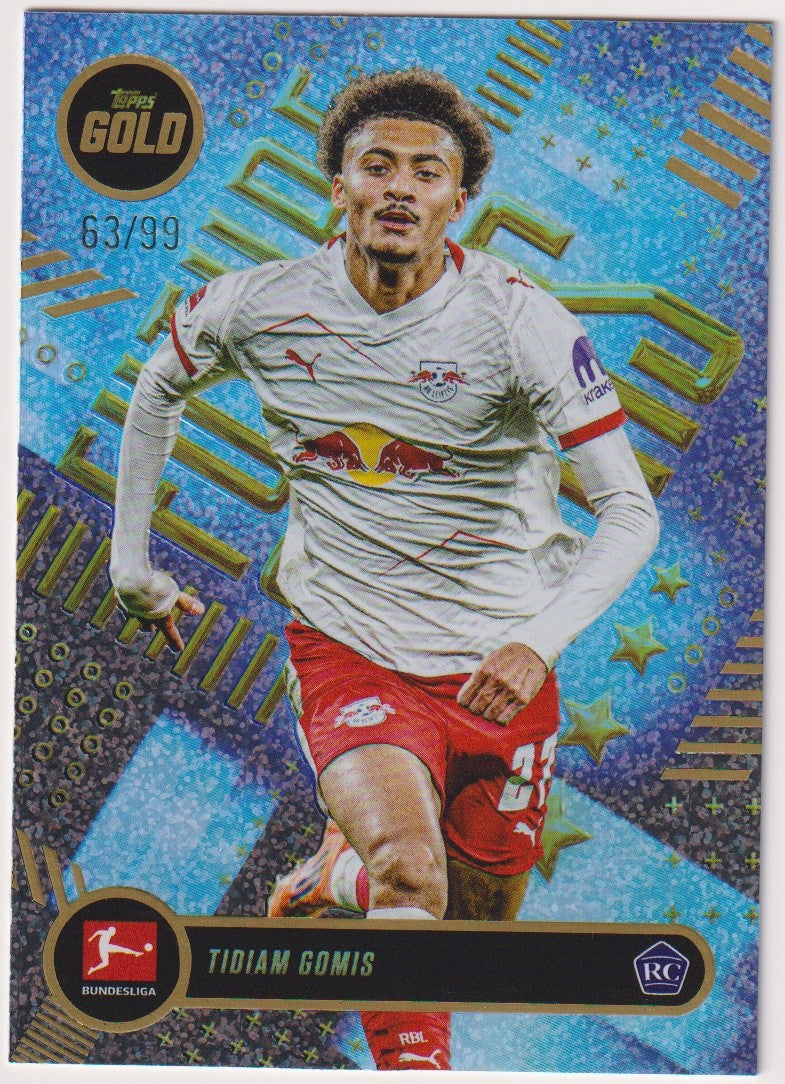 Topps Future Stars 2025-26 Tidiam Gomis Leipzig Parallel 63/99 Rookie Refractor – Bild 1