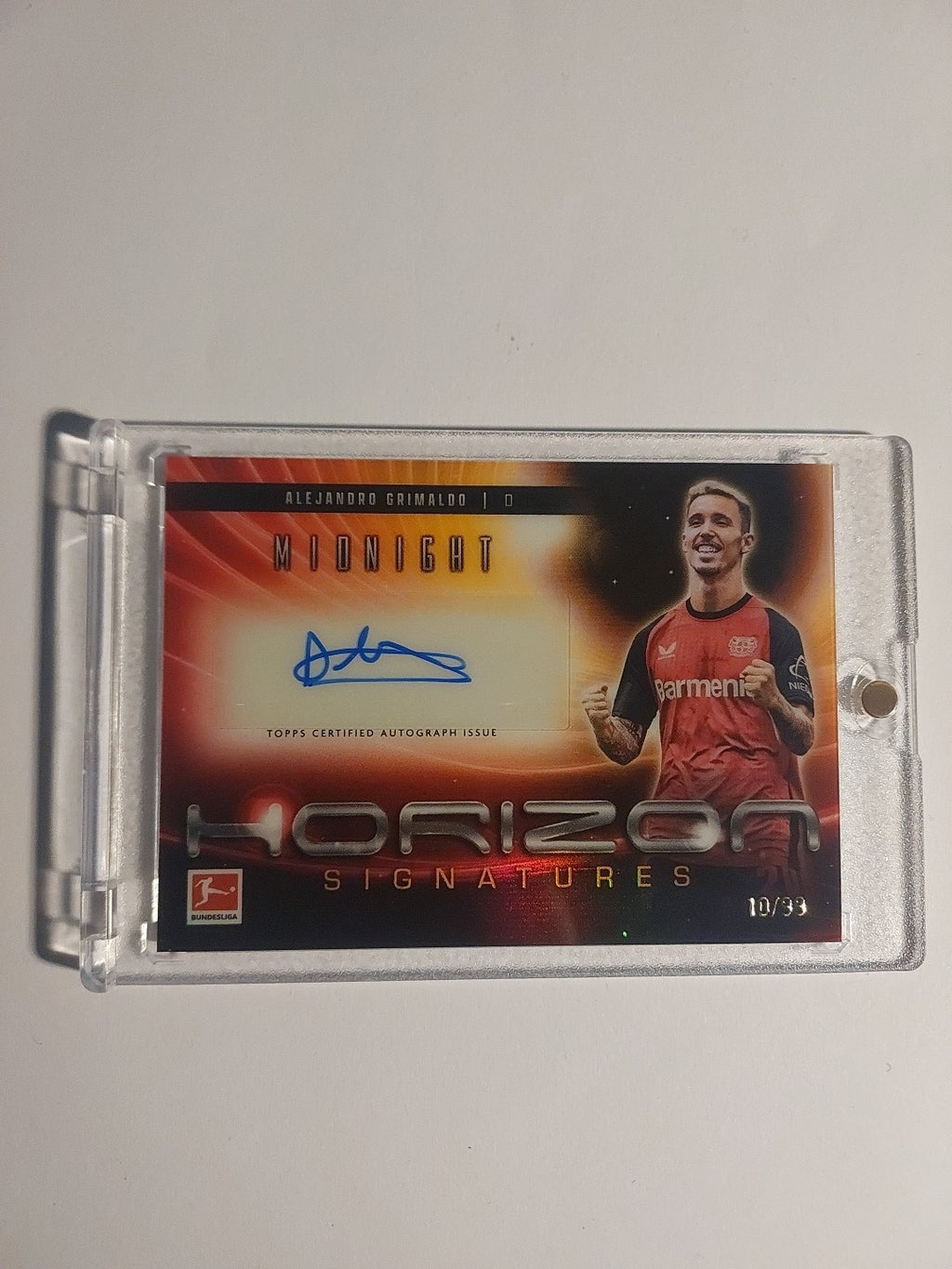 Topps Midnight Bundesliga 24-25 Alejandro Grimaldo Leverkusen Auto Parallel /99 – Bild 1