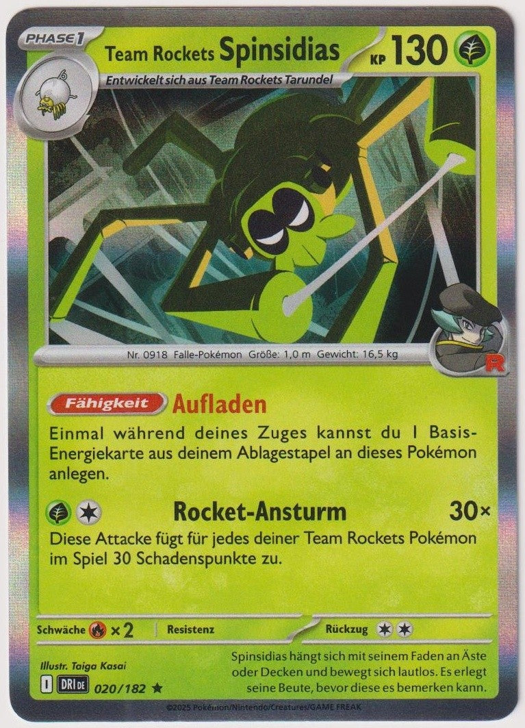 Pokemon TCG Spidops #20/182 Rare (R) Holo Deutsch 2025 – Bild 1