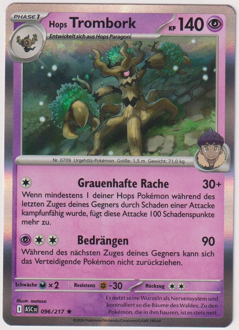 Pokemon TCG Hops Trevenant #96/217 Rare (R) Holo Deutsch 2026 – Bild 1
