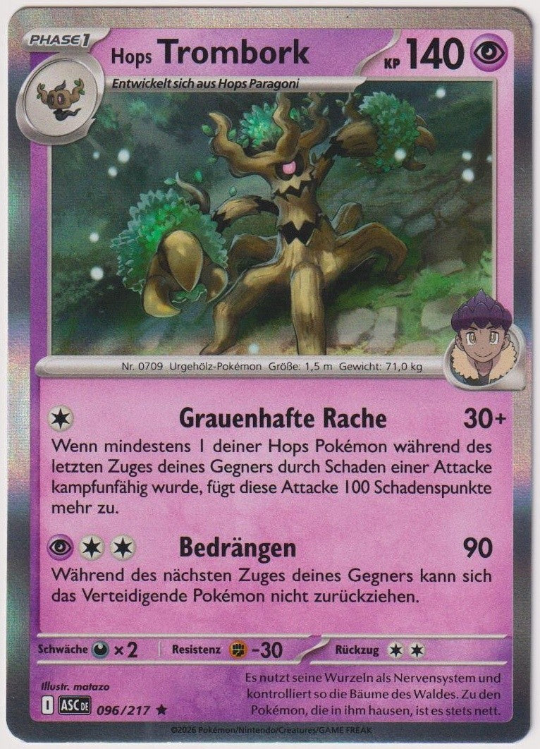 Pokemon TCG Hops Trevenant #96/217 Rare (R) Holo Deutsch 2026 – Bild 1