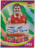 Topps Finest 2025-26 Steve Bruce Auto Manchester United Parallel 69/75 Refractor – Bild 1
