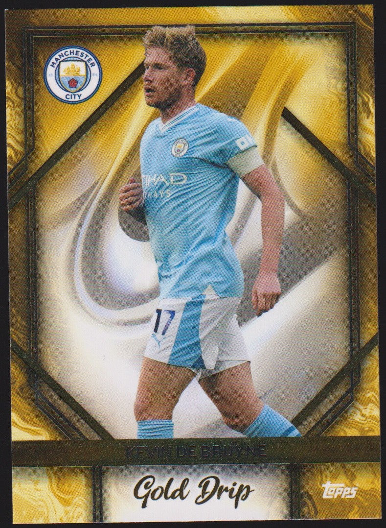 Topps 2023-24 Kevin De Bruyne Manchester City Parallel Rare Gold Drip – Bild 1