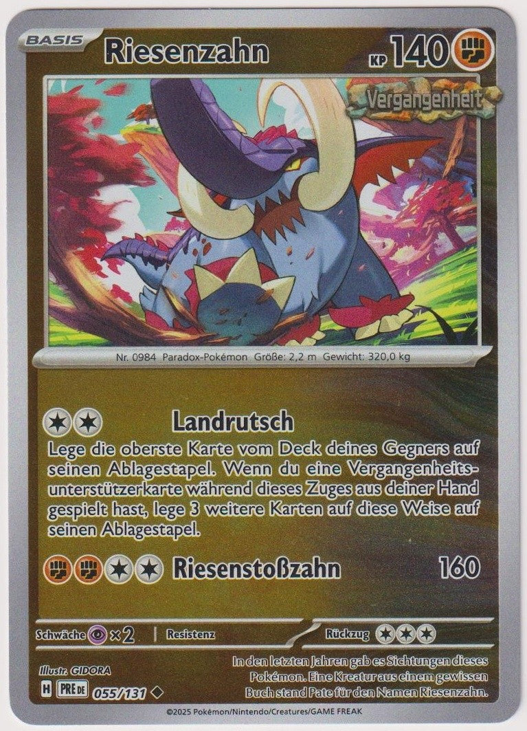 Pokemon TCG Great Tusk #55/131 Uncommon (U) Reverse Holo Deutsch 2025 – Bild 1