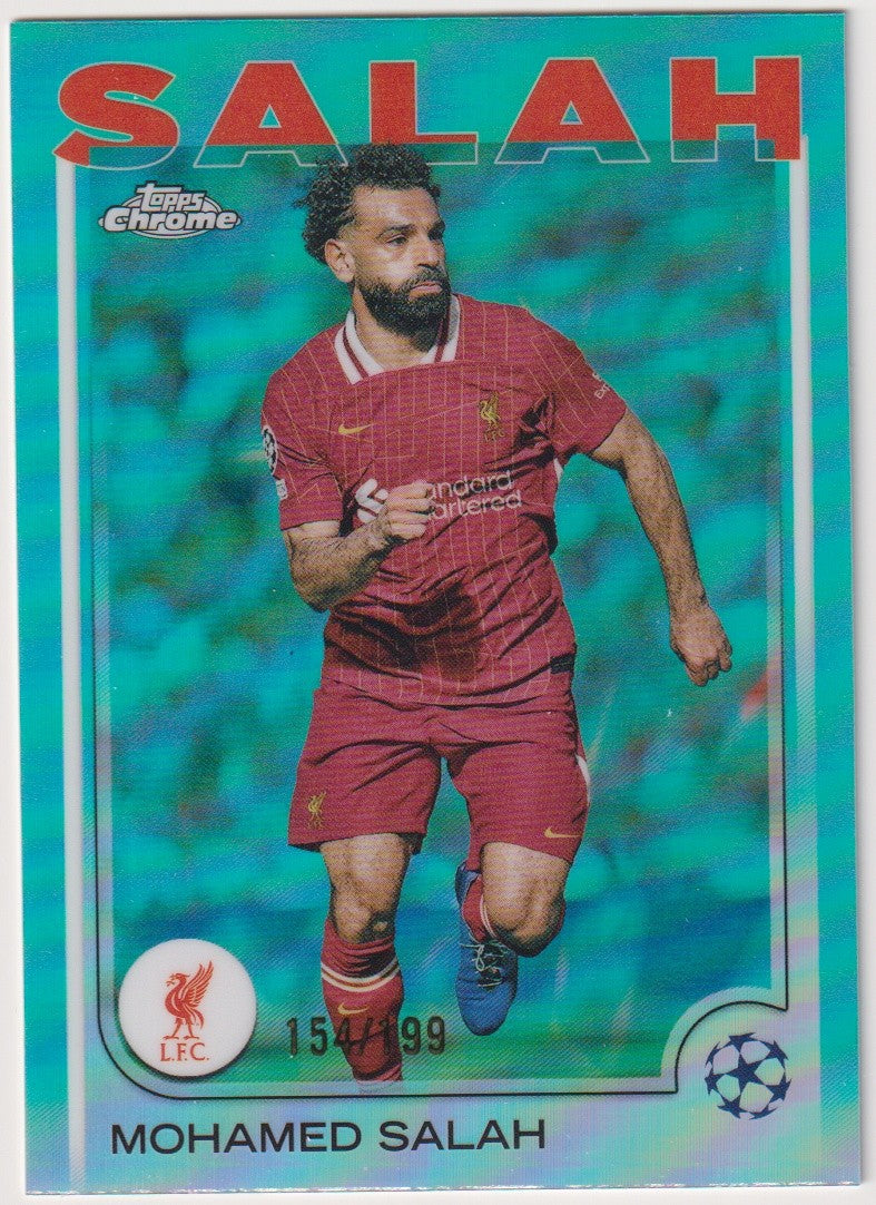 Topps Chrome 2025-26 Mohamed Salah Liverpool FC Parallel 154/199 Rare – Bild 1