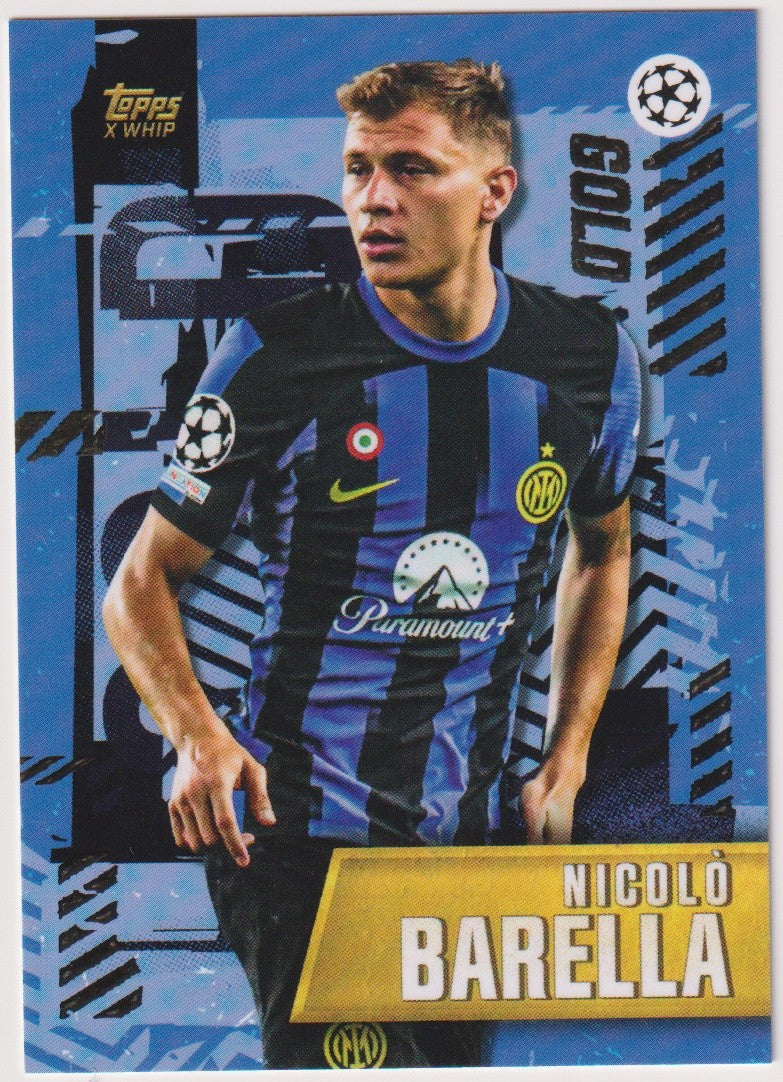 Topps Champions League Gold Nicolò Barella Inter Milan Parallel Rare Nr. 275 – Bild 1