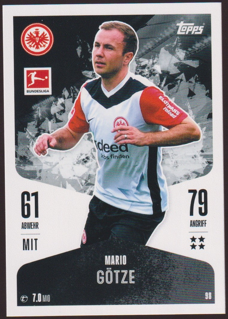 Topps 2024-25 Mario Götze Eintracht Frankfurt Saison 2024/25 Mittelfeld Parallel – Bild 1