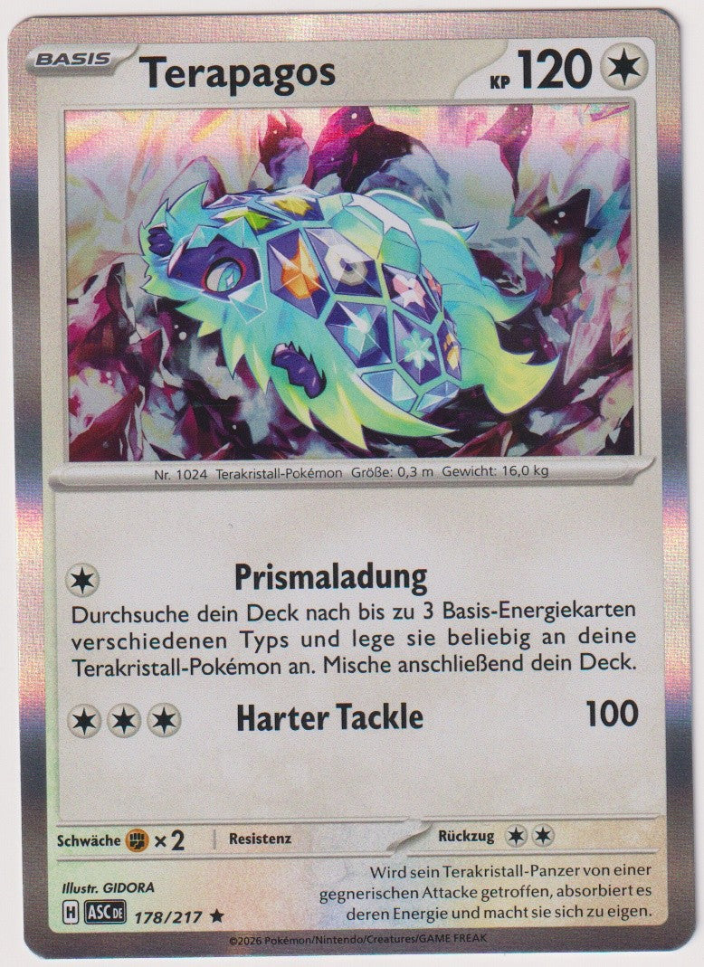 Pokemon TCG Terapagos #178/217 Rare (R) Holo Deutsch 2026 – Bild 1