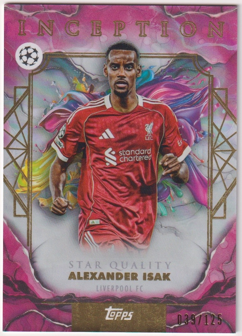 Topps Inception 2025-26 Alexander Isak Liverpool FC Parallel 39/125 Rare – Bild 1