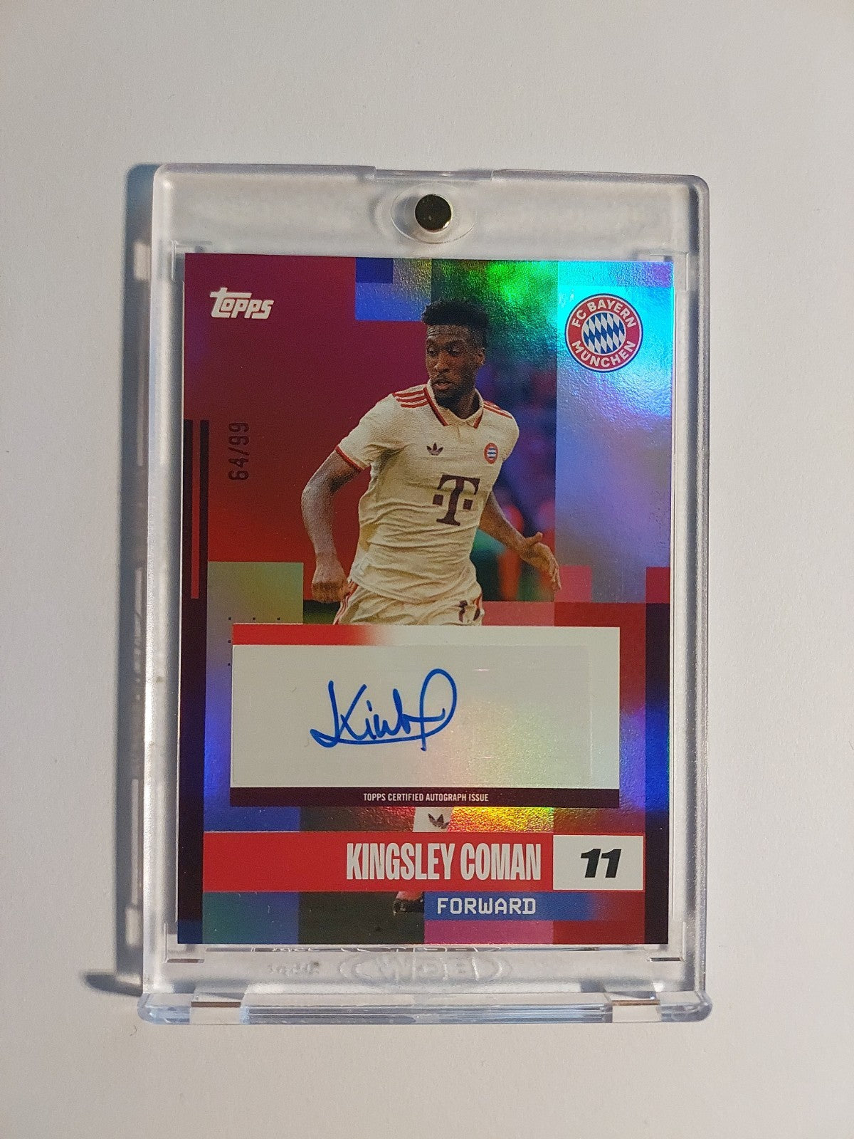Topps Bayern München 2024-25 Kingsley Coman Auto Parallel 64/99 Refractor Rare – Bild 1