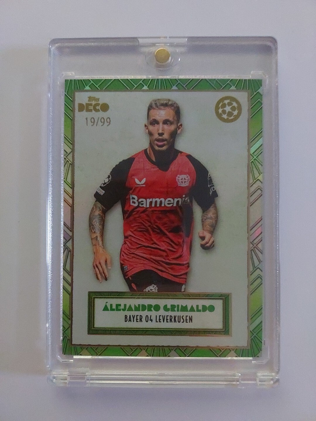 Topps Deco 2024/25 Grimaldo Bayer Leverkusen Nummeriert 19/99 Parallel Refractor – Bild 1