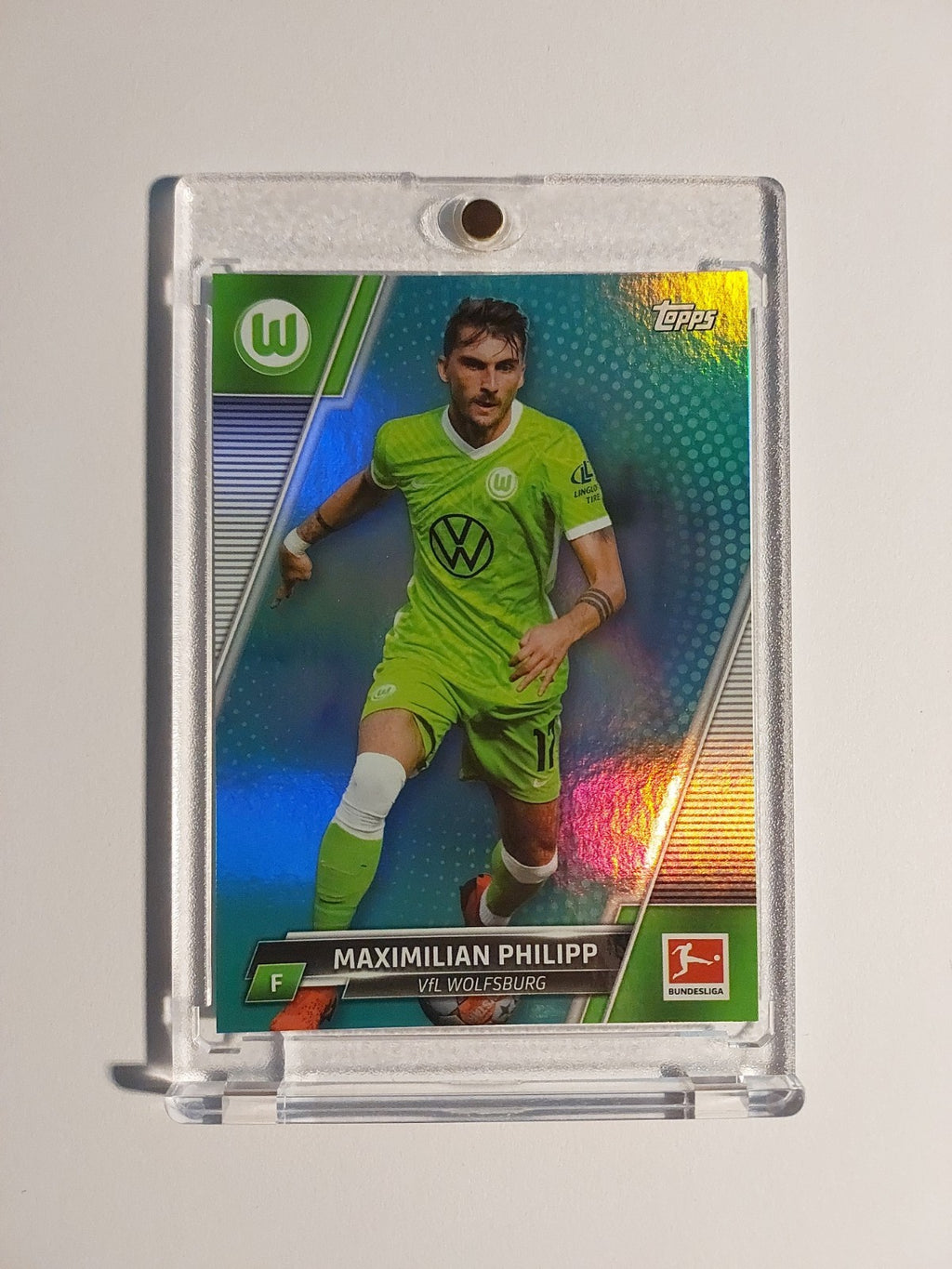 Topps Bundesliga 2021-22 Maximilian Philipp Wolfsburg Parallel 123/199 Refractor – Bild 1