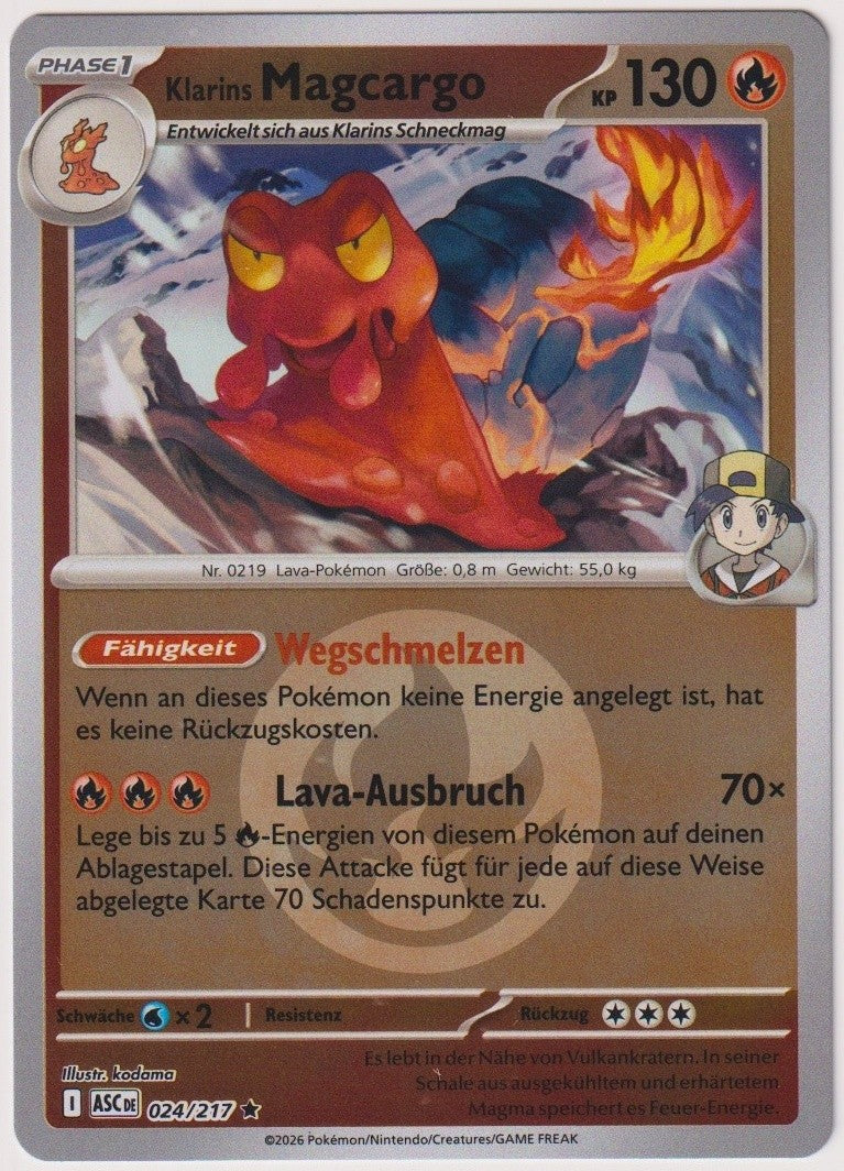 Pokemon TCG Magcargo #24/217 Rare (R) Reverse Holo Deutsch 2026 – Bild 1