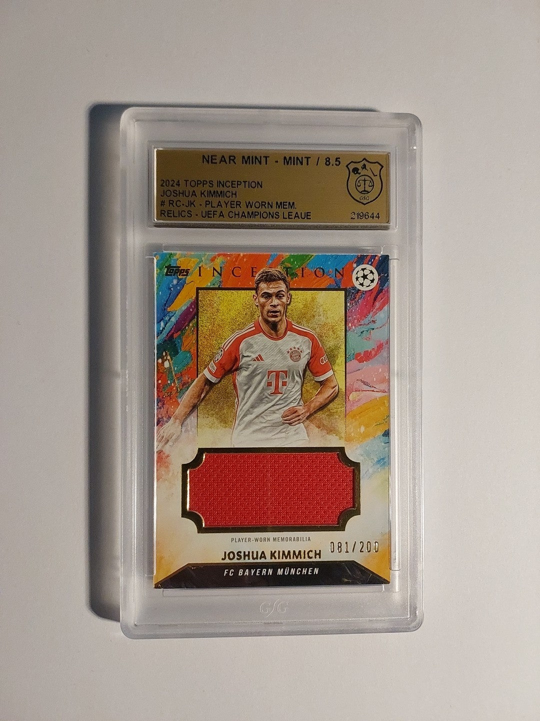 Topps Inception 2023-24 Joshua Kimmich Bayern Patch Parallel 81/200 GSG 8.5 PSA – Bild 1