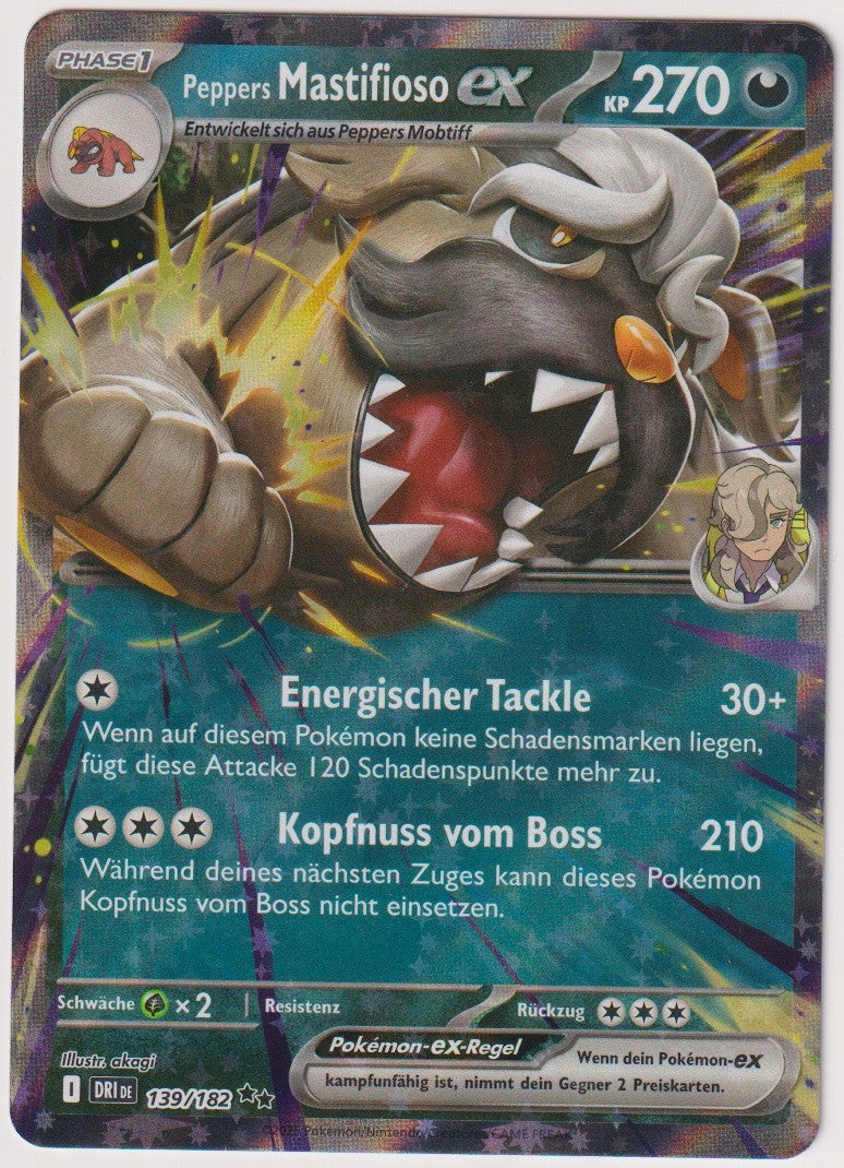 Pokemon TCG Mastifioso EX #139/182 Double Rare (RR) Holo Deutsch 2025 – Bild 1