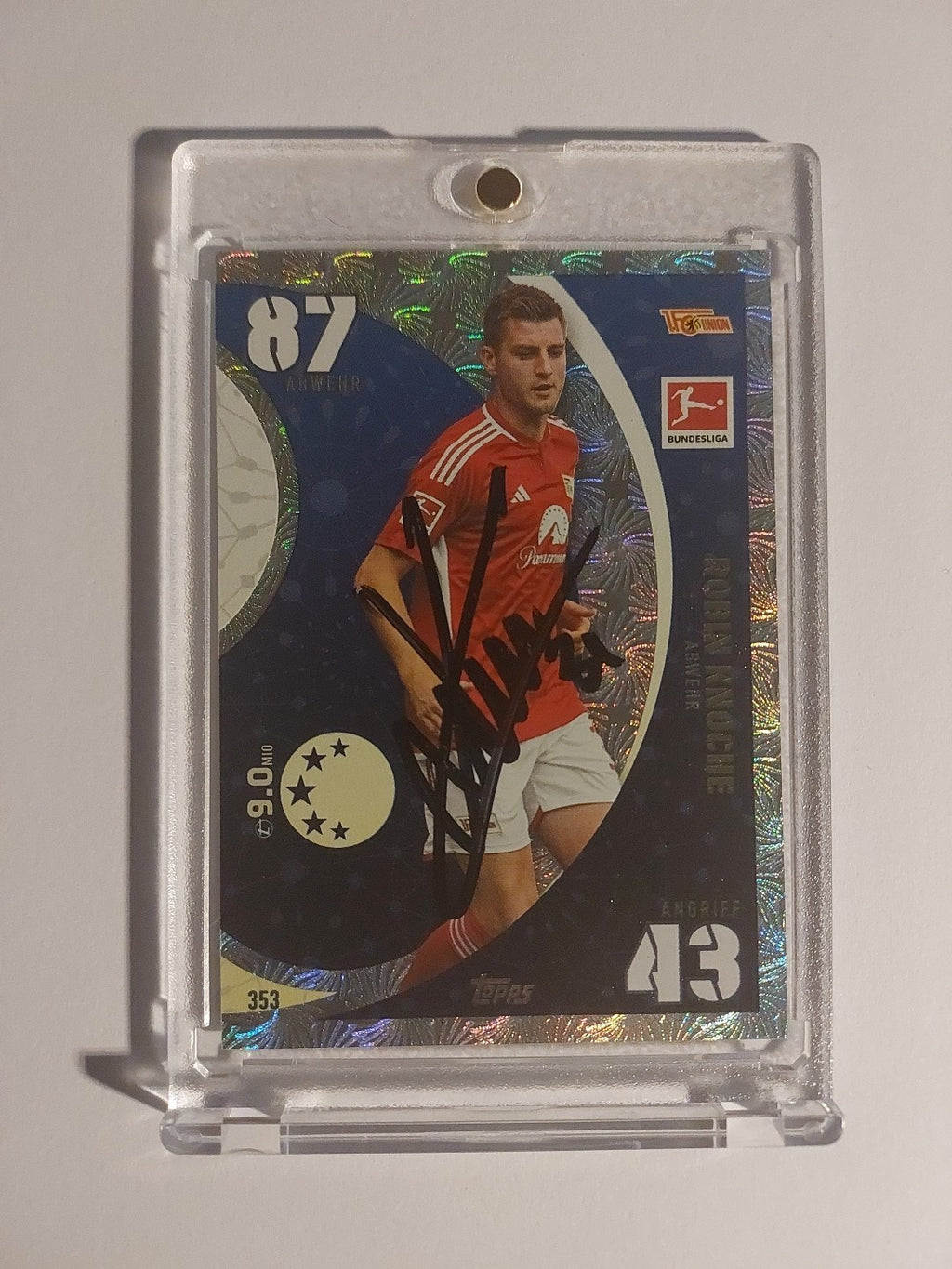 Topps Bundesliga 2023-24 Robin Knoche Union Berlin (On Card Auto) – Bild 1