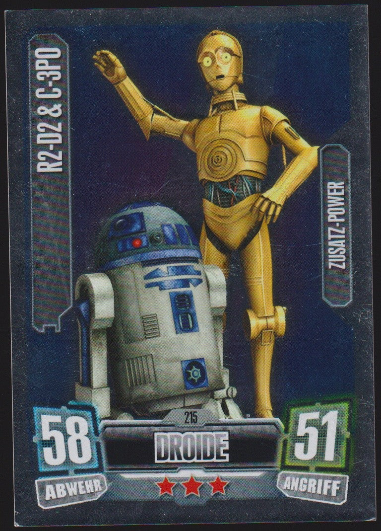 Topps Star Wars 2011 C-3PO & R2-D2 Republik Droide TCG Rare – Bild 1