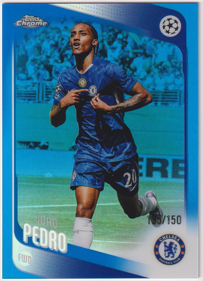 Topps Chrome 2025-26 Joao Pedro Chelsea UEFA Champions League Parallel 135/150 – Bild 1
