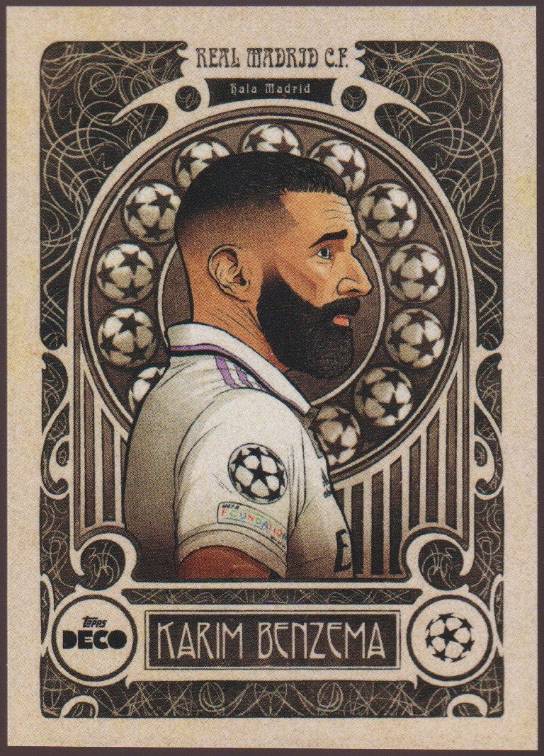 Topps Deco 2023-24 Karim Benzema Real Madrid C.F. UEFA Champions League Parallel – Bild 1