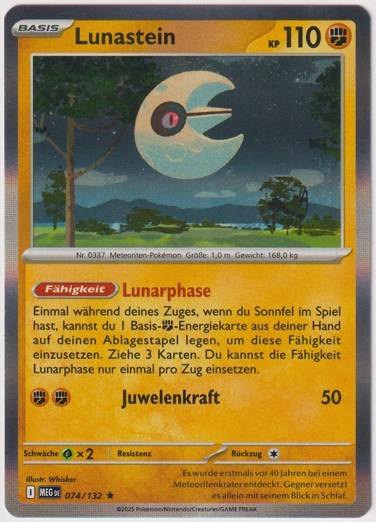Pokemon TCG Lunatone #74/132 Rare (R) Holo Deutsch 2025 – Bild 1