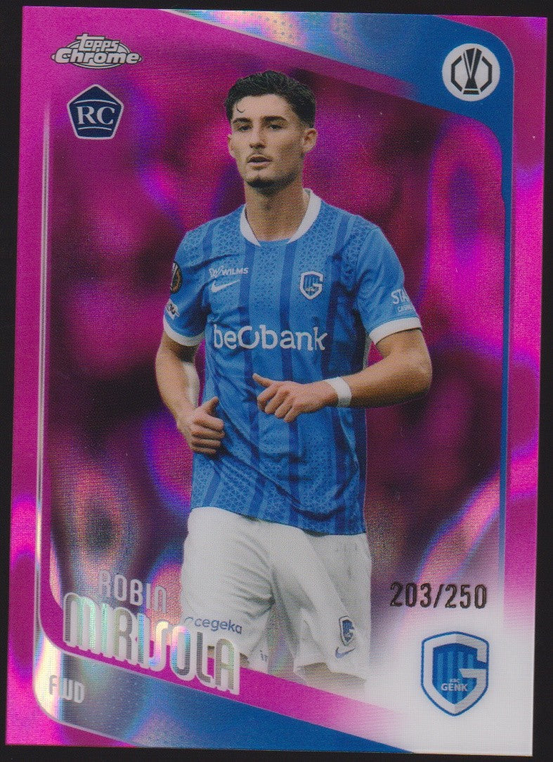Topps Chrome 2024-25 Robin Mirisola KRC Genk Parallel 203/250 Rookie – Bild 1