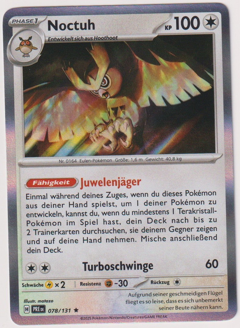 Pokemon TCG Noctowl #78/131 Rare (R) Holo Deutsch 2025 – Bild 1